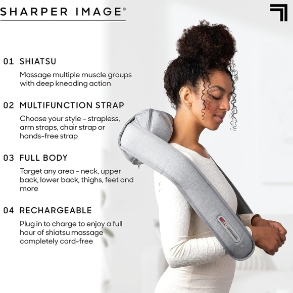 Cordless Shiatsu Massager for Full Body – Rechargeable, Deep Tissue Relief - Picture 3 of 7